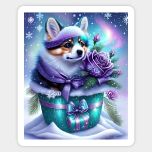 Corgi Gift Sticker